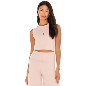 Susana Monaco Crop Sweater Top in Blanched Almond Size M